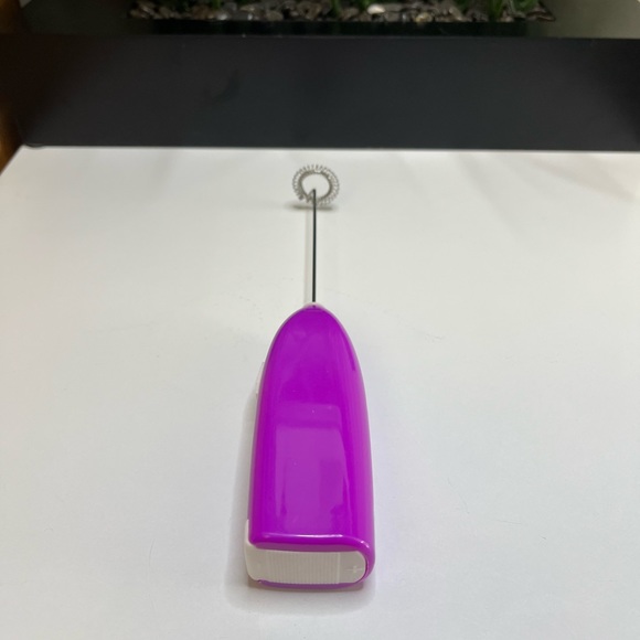 💥NEW Coffee frother milk eggs cappuccino café latte frothy mixer purple battery - Picture 4 of 9